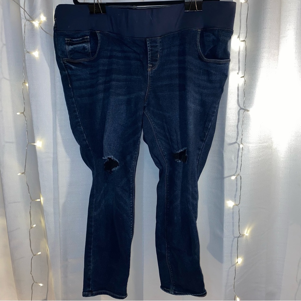 Old Navy Rockstar Distressed Maternity Jeans